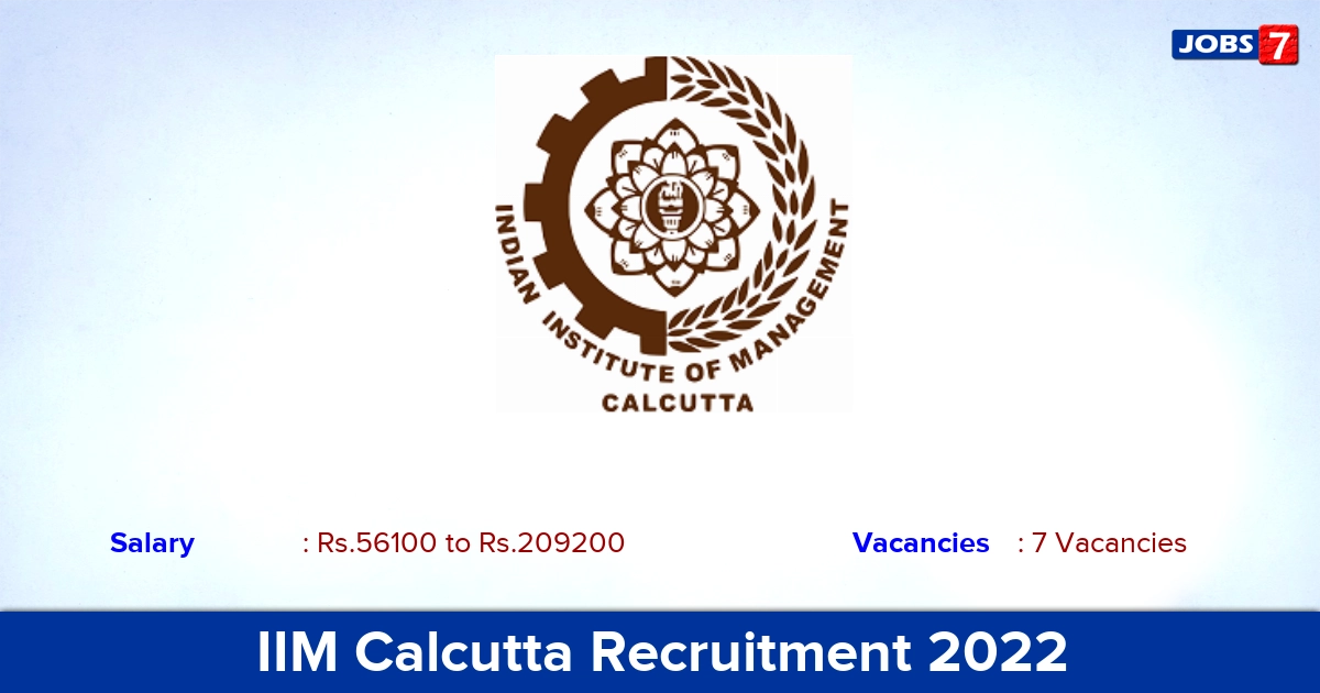 IIM Calcutta Recruitment 2022-2023 - Apply Offline for Senior Systems Analyst Jobs