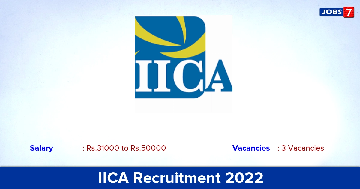 IICA Recruitment 2022 -  Apply Offline for Research Associate Jobs