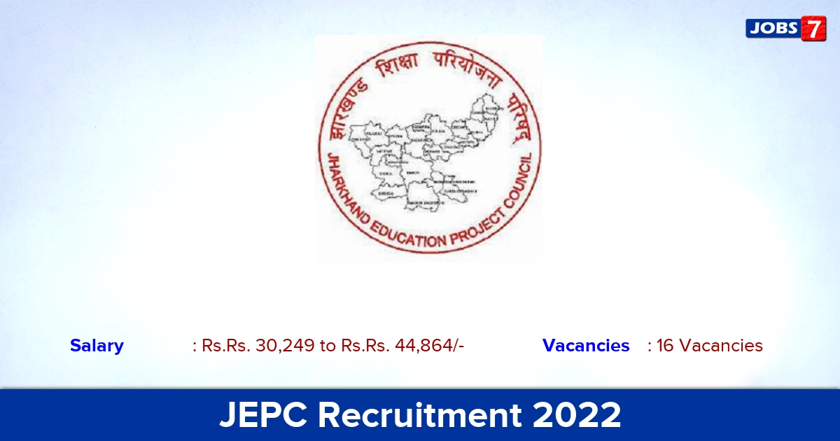 JEPC Recruitment 2022 - Apply Online for 16 AE, Executive Engineer vacancies