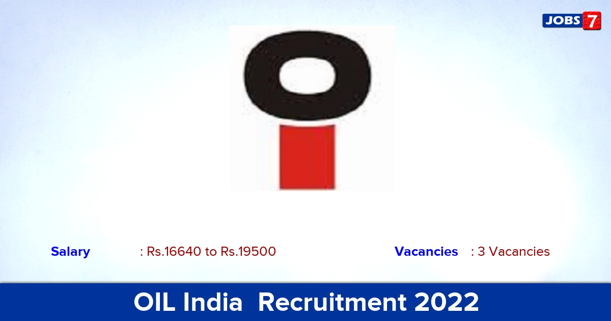 OIL India  Recruitment 2022 - Apply Offline for Contractual Nursing Tutor Jobs
