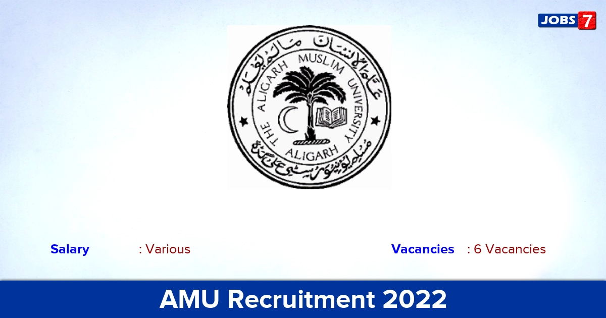 AMU Recruitment 2022 -  Apply Online for Senior Resident Jobs