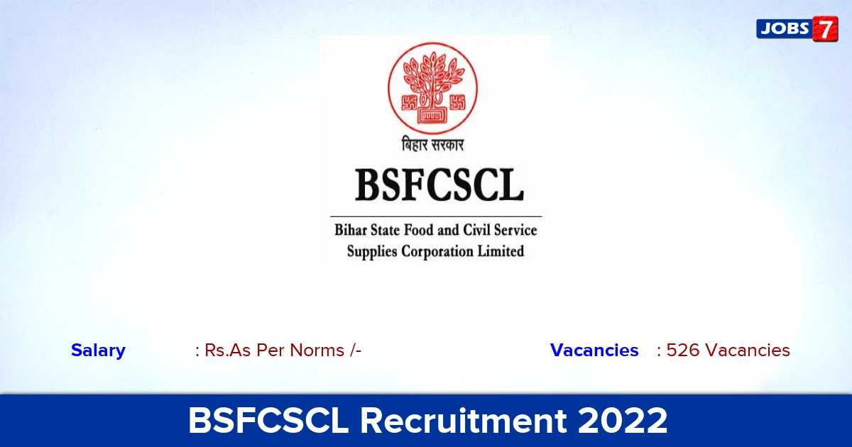BSFCSCL Recruitment 2022-2023 - Apply Online for 526 Assistant Manager Vacancies