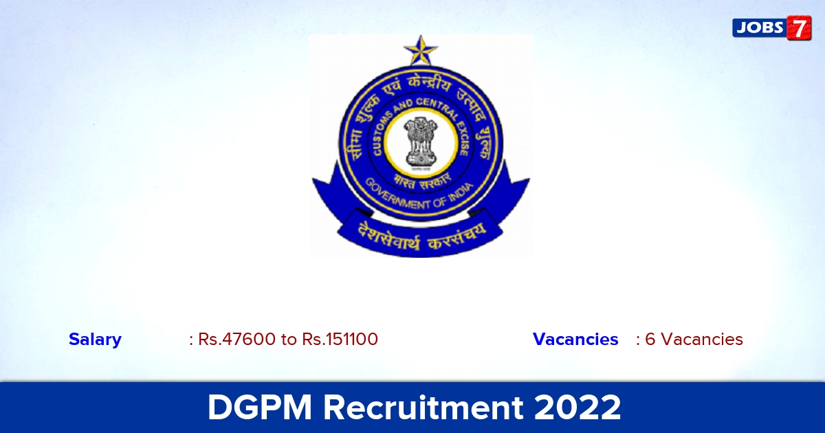 DGPM Recruitment 2022-2023 - Apply Offline for Senior Private Secretary Jobs