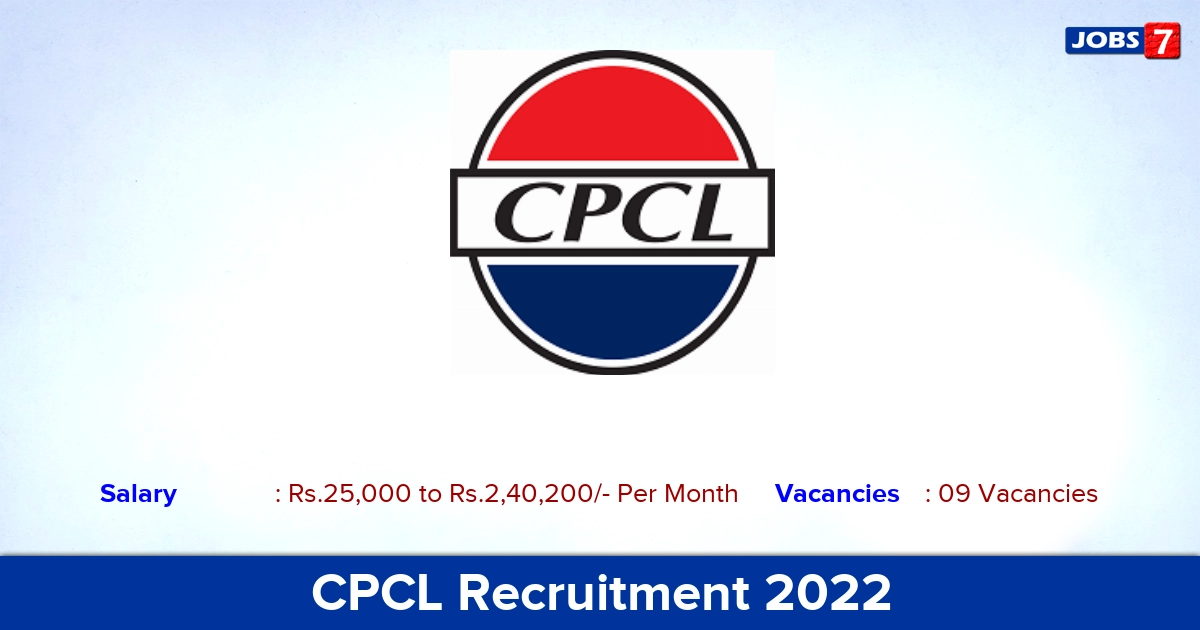 CPCL Recruitment 2022-2023 - Applications are Invited From Ex. Servicemen, Apply Now!