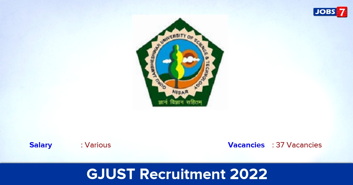 GJUST Recruitment 2022-2023 - Apply Online for 37 Clerk, Lab Attendant, Peon Vacancies