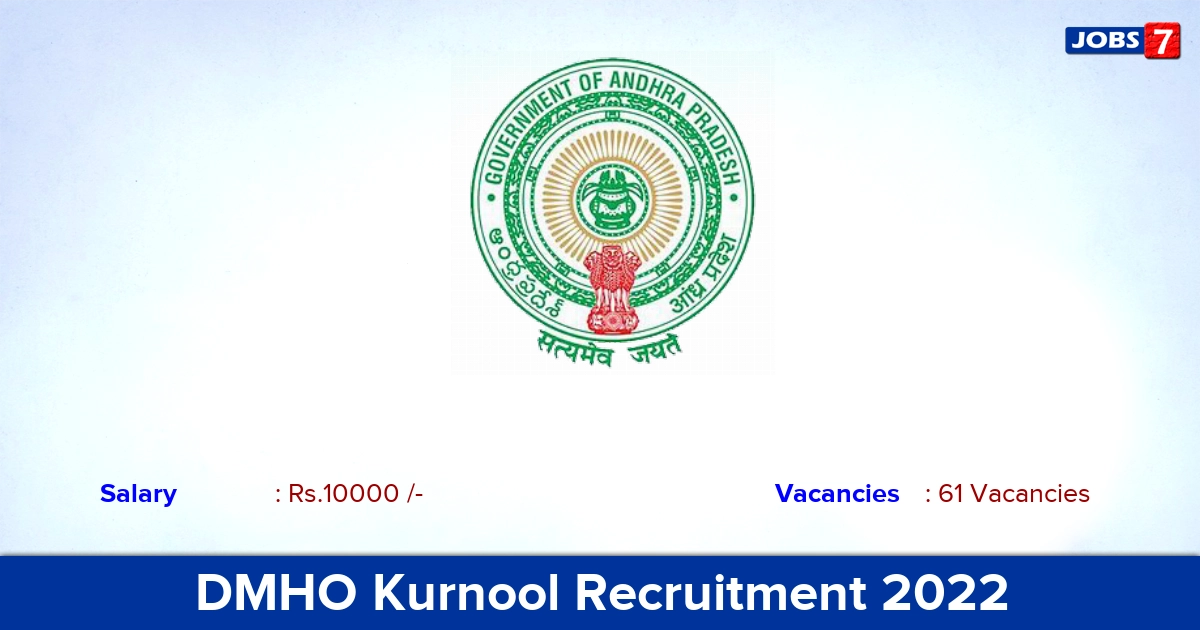 DMHO Kurnool Recruitment 2022 - Apply Offline for 61 Asha Worker Vacancies