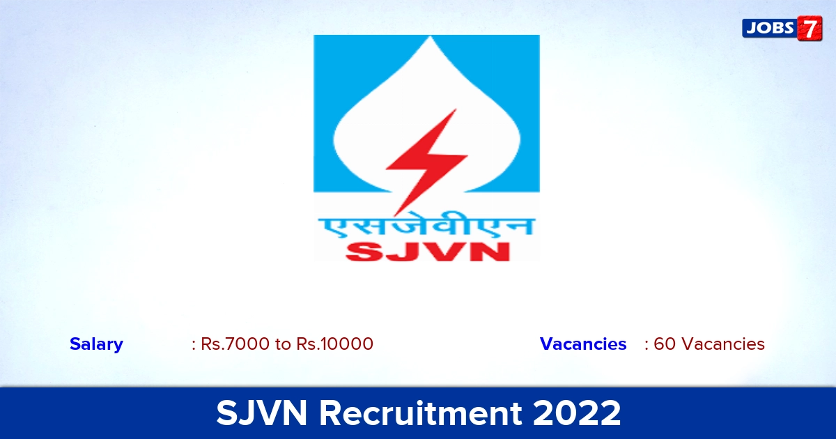 SJVN Recruitment 2022-2023 - Apply Online for 60 Graduate Apprentice, Technician Apprentice Vacancies