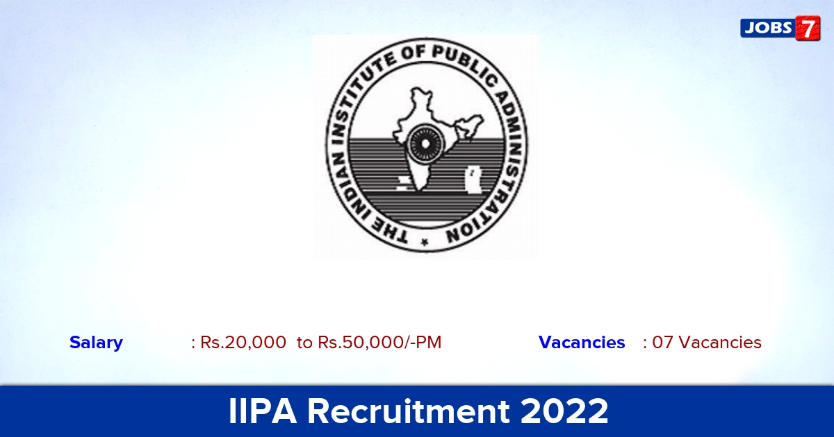 IIPA Recruitment 2022 - Research Associate & Research Assistant Jobs, Walk-in Interview!