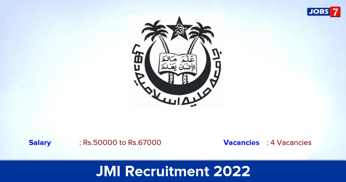 JMI Recruitment 2022 - Apply Offline for Assistant Professor, Guest Faculty Jobs
