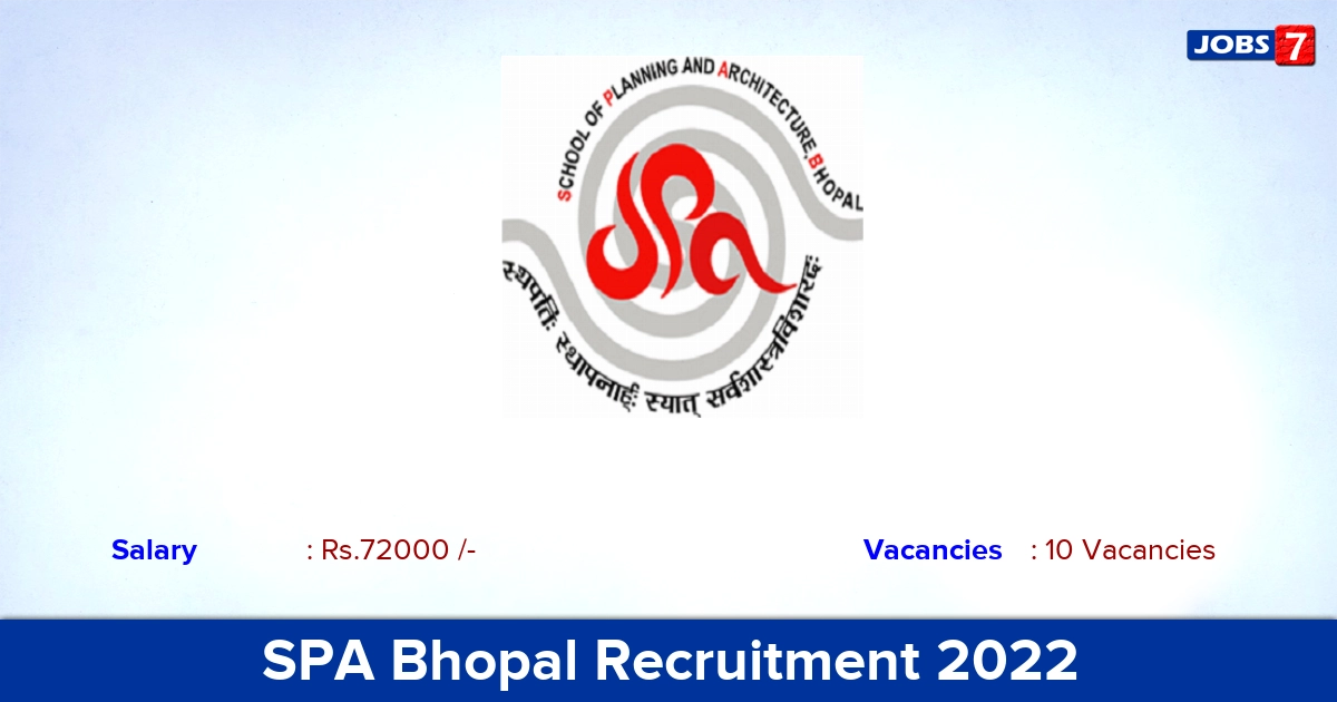 SPA Bhopal Recruitment 2022 - Apply Online for 10 Interns Vacancies
