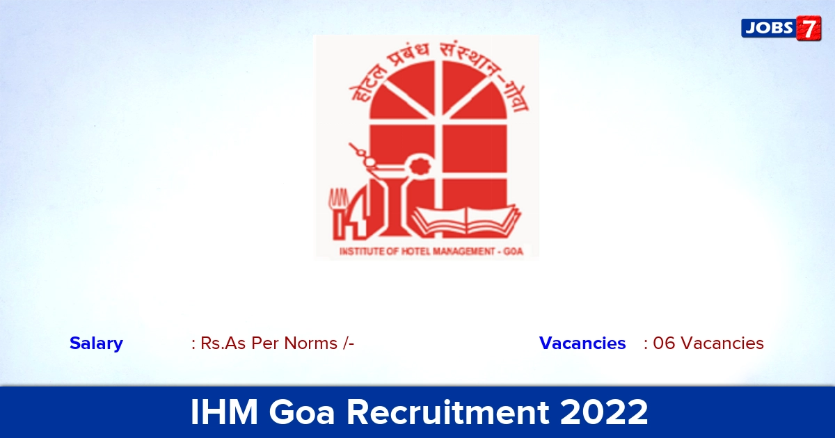 IHM Goa Recruitment 2022-2023 - Lower Division Clerk Jobs, Offline Application!