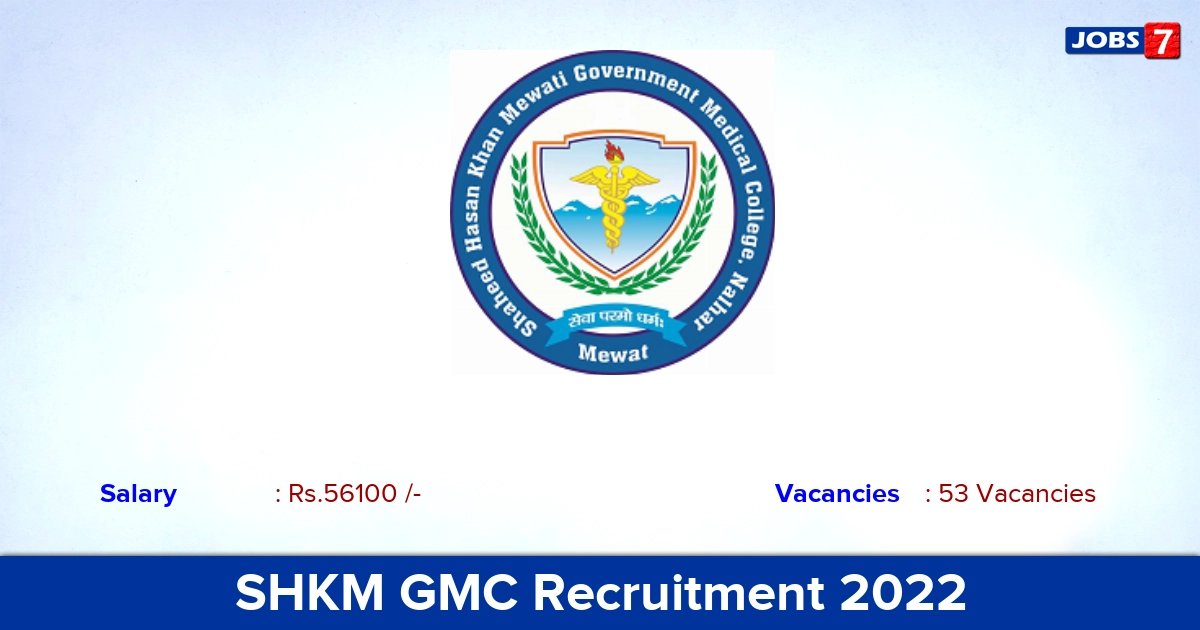 SHKM GMC Recruitment 2022 - Apply Offline for 53 Junior Resident Vacancies