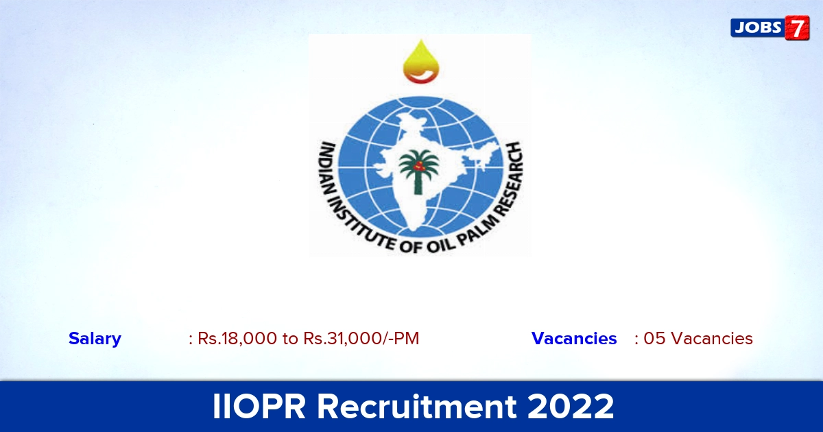 IIOPR Recruitment 2022 - Senior Research Fellow Jobs, Walk-in Interview!
