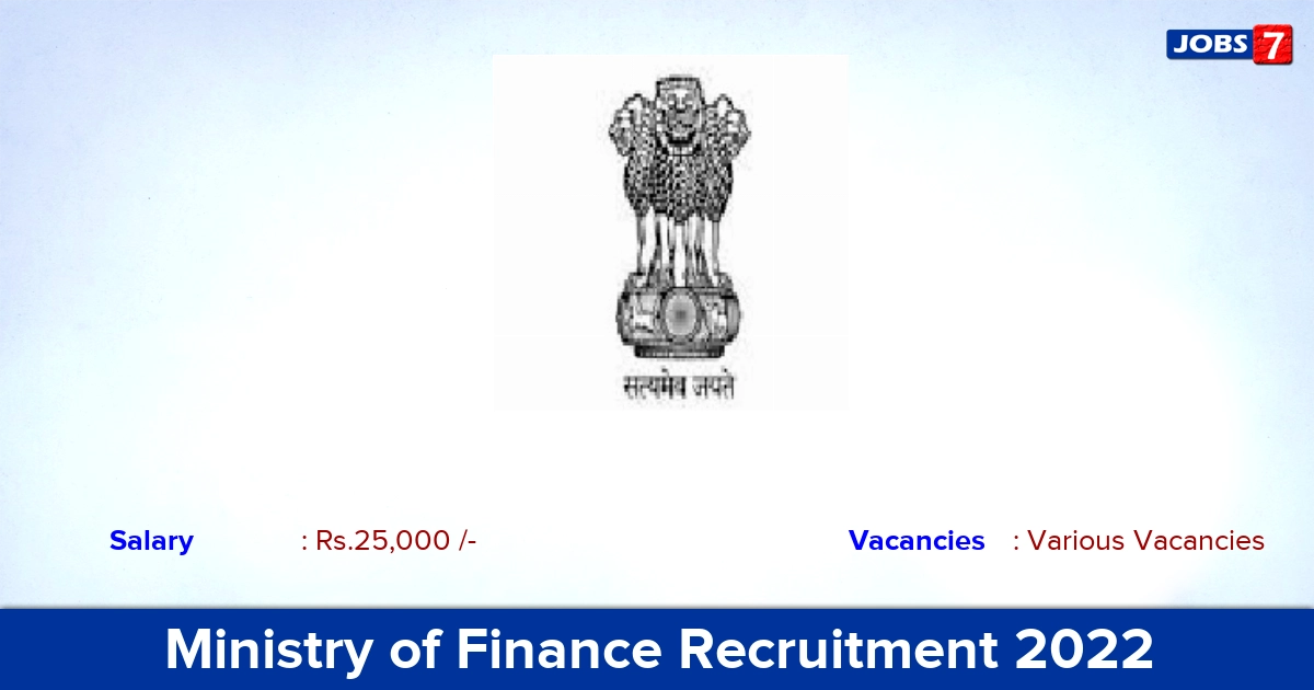 Ministry of Finance Recruitment 2022 - Financial Analyst Posts, Offline Application!