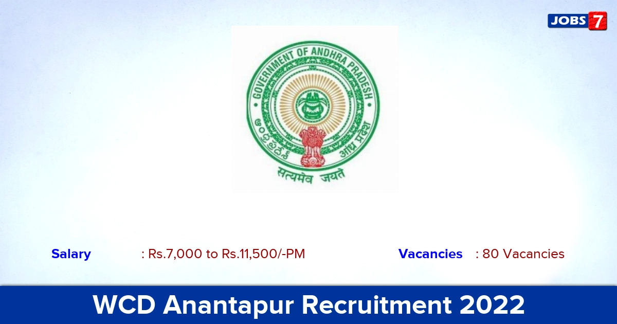 WCD Anantapur Recruitment 2022 - Anganwadi Worker & Helper Posts, No Application! Offline Application
