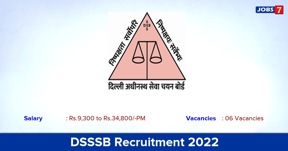 DSSSB Recruitment 2023-2023 - Post Graduation Teacher Jobs, Online Application!