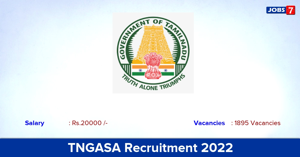 TNGASA Recruitment 2022 - Apply Online for 1895 Guest Lecturer Vacancies