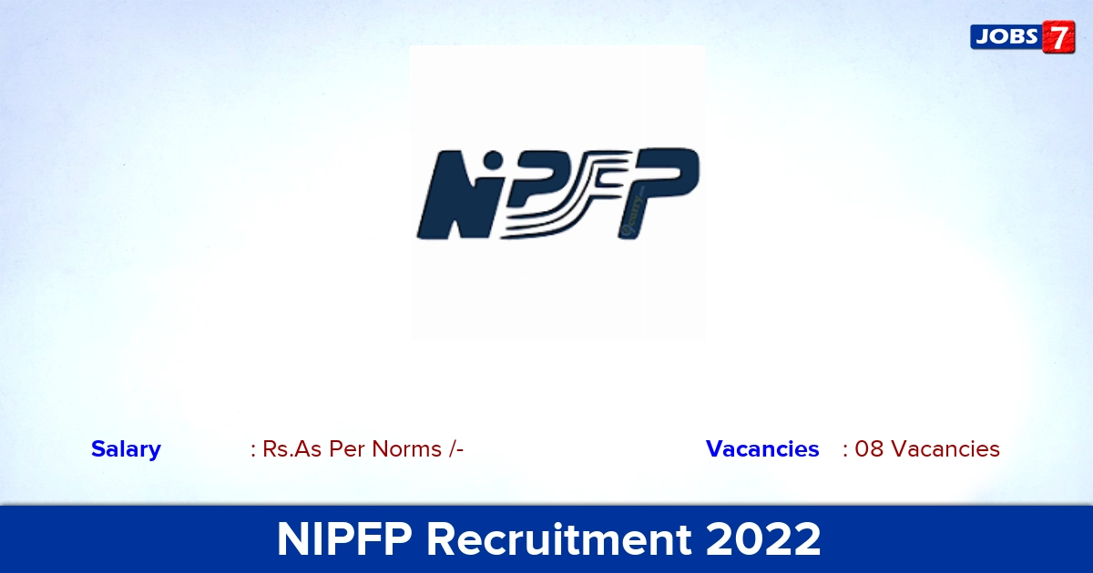 NIPFP Recruitment 2022-2023 - Research Fellow Jobs, Apply Through an Email!