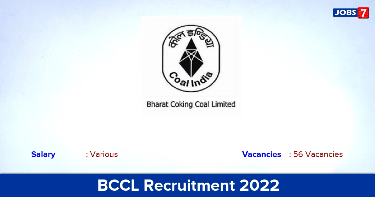 BCCL Recruitment 2022 - Apply Offline for 56 Peon Vacancies