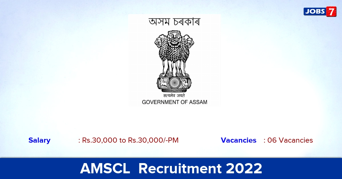 AMSCL  Recruitment 2022 - Manager Jobs, No Application Fee! Apply Online