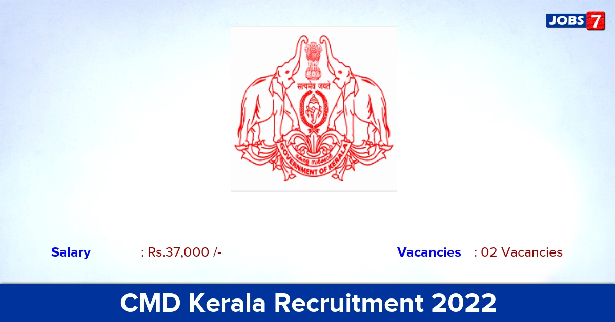 CMD Kerala Recruitment 2022-2023 - Service Engineer Jobs, Apply Through an Email!