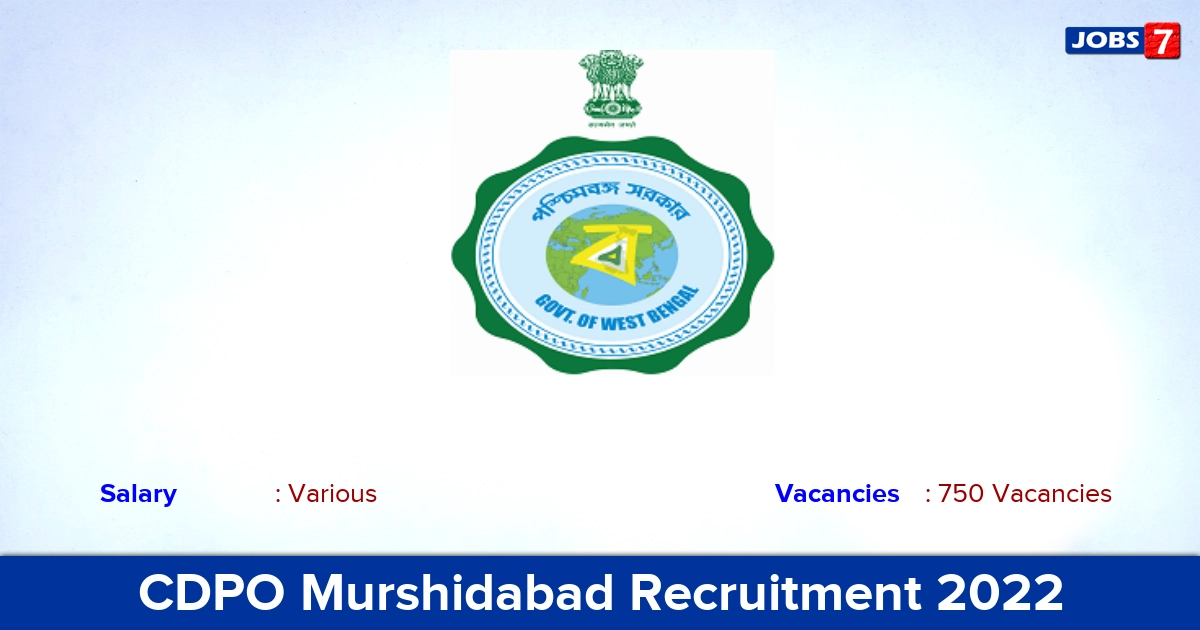 CDPO Murshidabad Recruitment 2022-2023 - Apply Online for 750 Anganwadi Worker & Helper Vacancies
