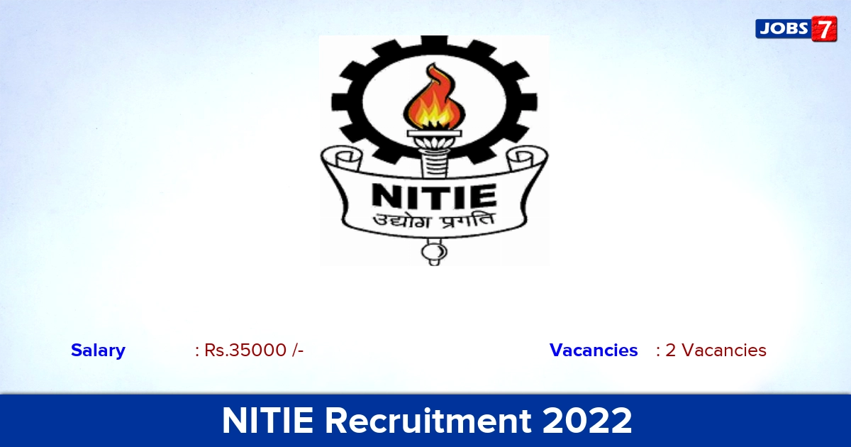 NITIE Recruitment 2022-2023 - Apply Online for Research Associate Jobs