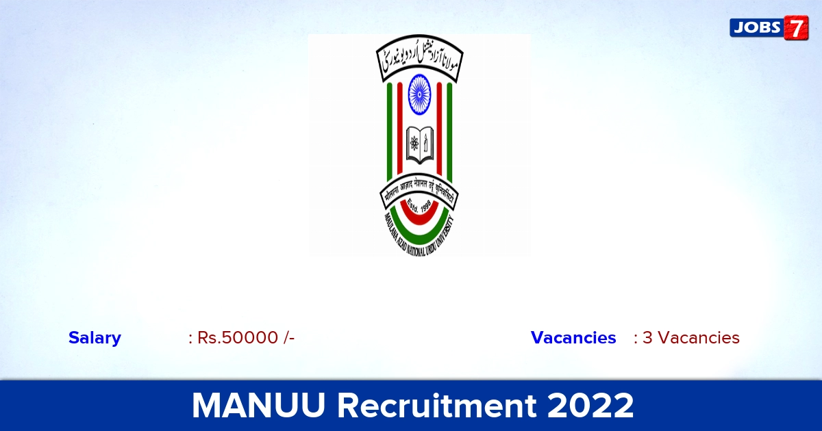 MANUU Recruitment 2023 - Apply Offline for Guest Faculty Jobs