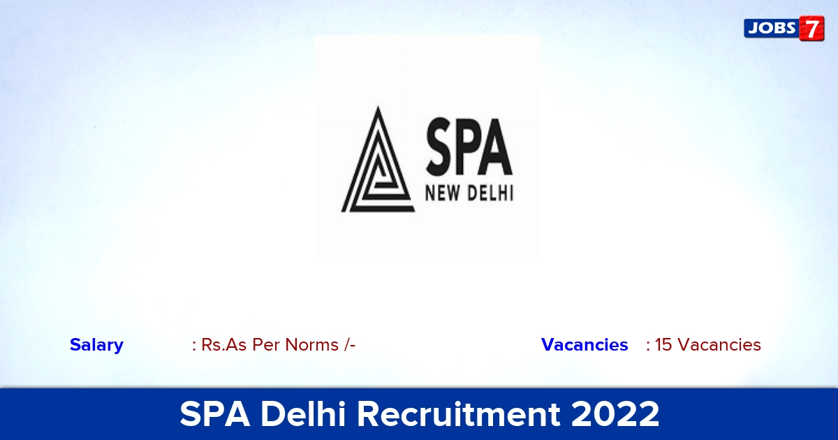 SPA Delhi Recruitment 2022 - Visiting Faculty Posts, No application Fee! Apply Now