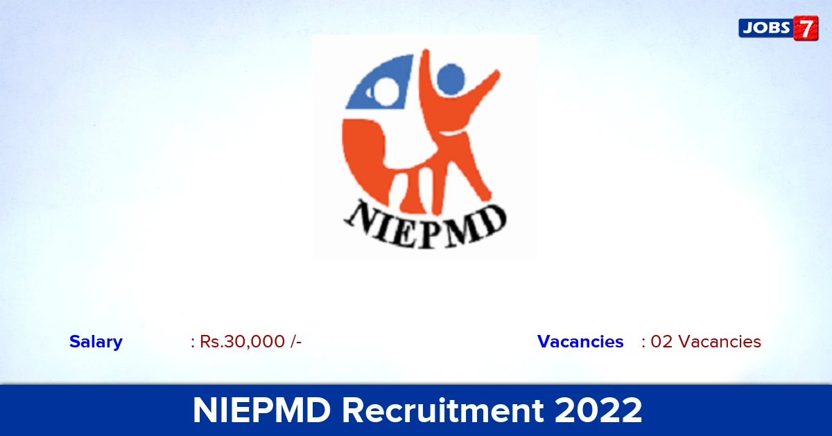 NIEPMD Recruitment 2023 - Rehabilitation Officer Jobs, Walk-in Interview!