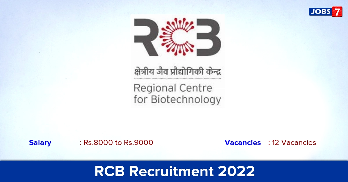 RCB Recruitment 2022-2023 - Apply Offline for 12 Graduate/ Technician Apprentices Vacancies