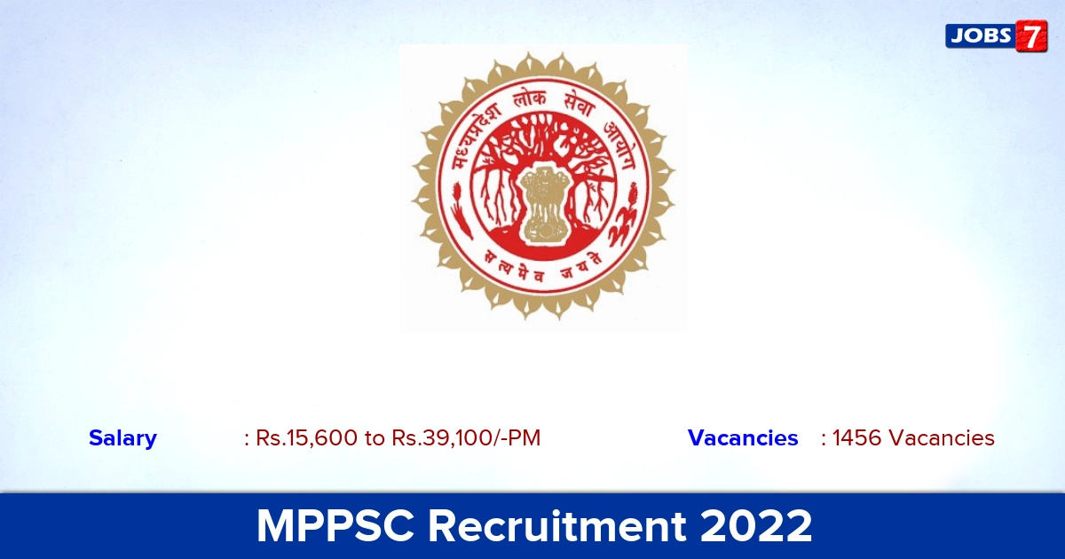 MPPSC Recruitment 2023 -Notification For Medical Officer Posts, 1456 Vacancies! Apply Online