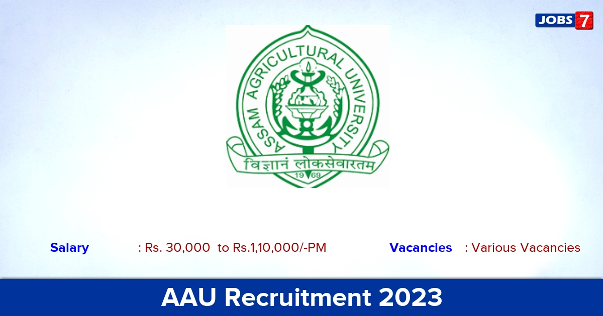 AAU Recruitment 2023 - Various Comptroller Posts, Apply Offline!