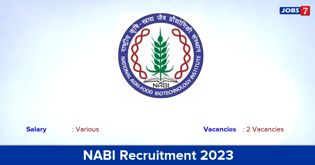 NABI Recruitment 2022-2023 - Apply Online for Scientist E Jobs