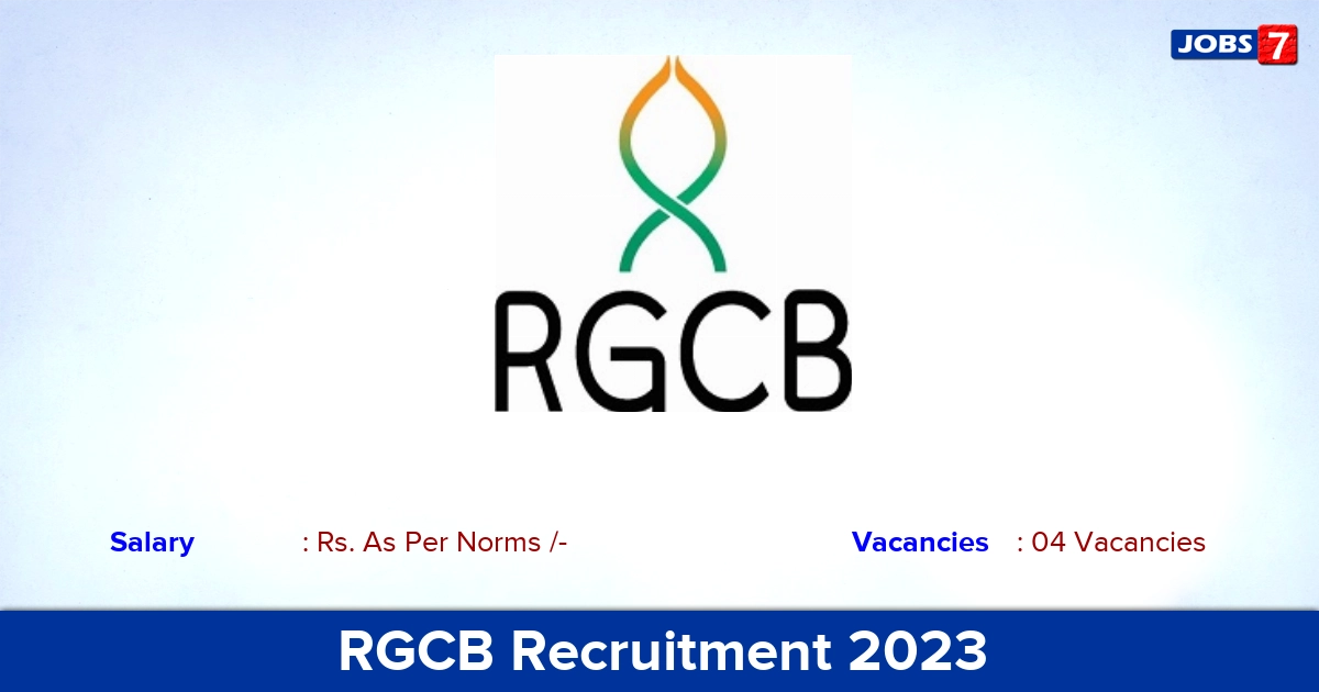 RGCB Recruitment 2023 - Offline Application For Faculty Scientist C Posts, Apply Now!