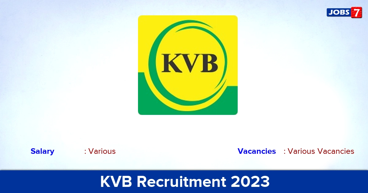 KVB Recruitment 2023 - Apply Online for NaN Relationship Manager vacancies KVB Recruitment 2023 - Apply Online for NaN Relationship Manager vacancies