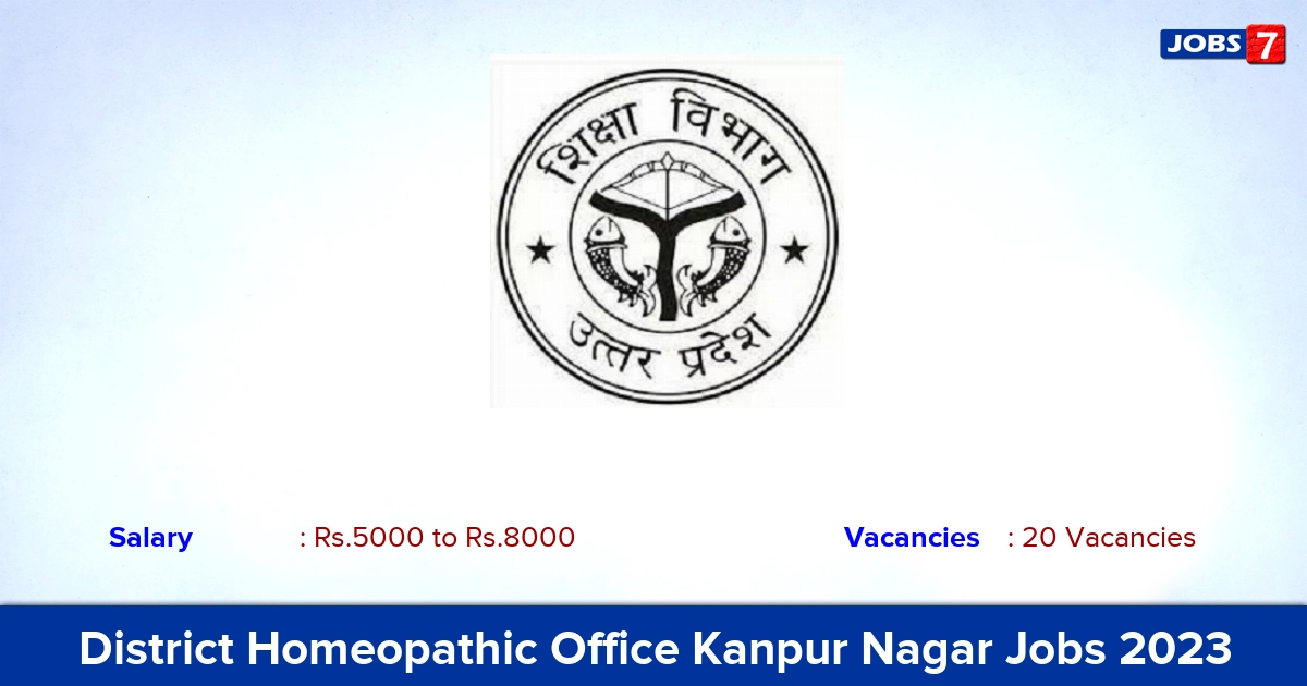 District Homeopathic Office Kanpur Nagar Recruitment 2023 - Apply Offline for 20 Yoga Instructor Vacancies