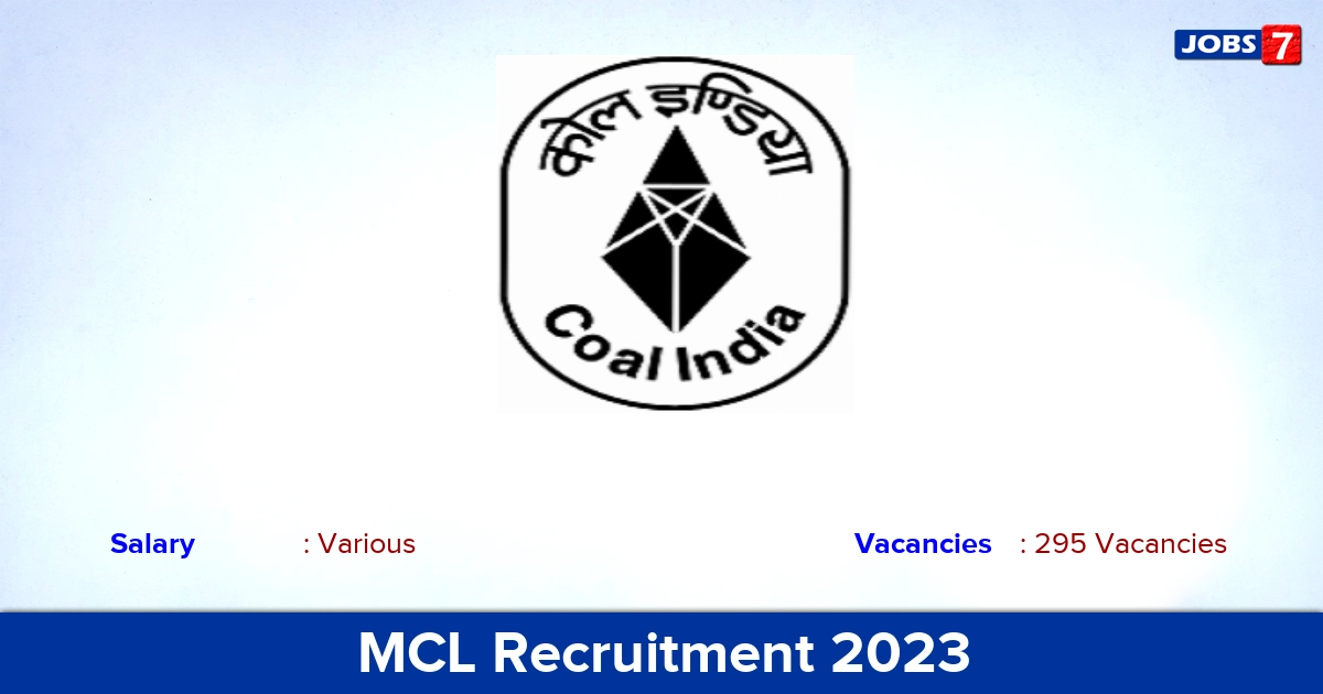 MCL Recruitment 2023 - Apply Online for 295 Jr. Overman Vacancies