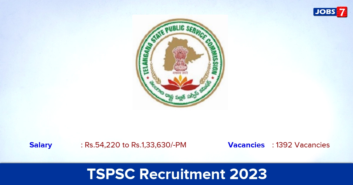 TSPSC Recruitment 2023 Junior Lecturers Posts, 1392 Vacancies! Apply Online 