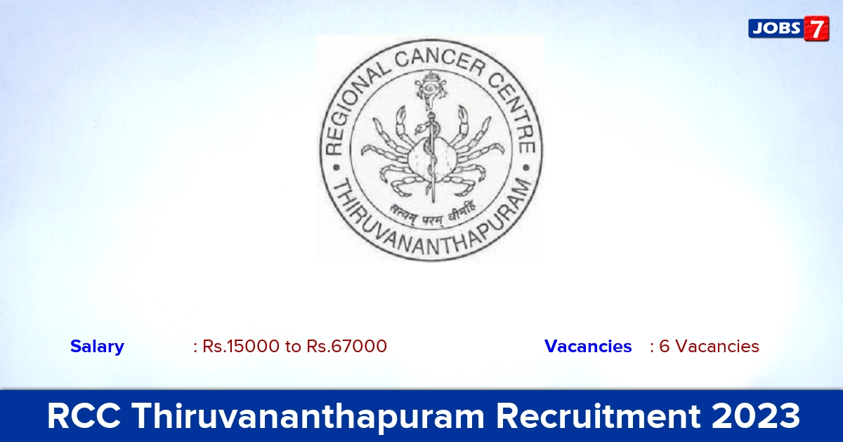 RCC Thiruvananthapuram Recruitment 2022-2023 - Apply Offline for Research Assistant, Lab Technician Jobs