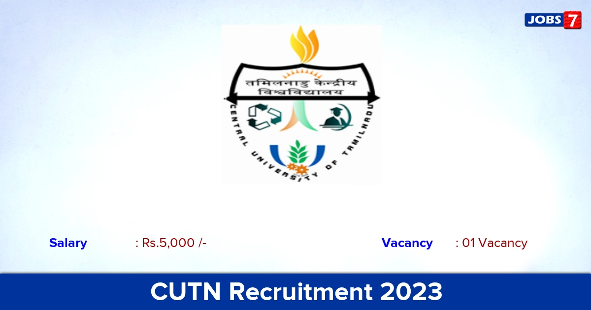 CUTN Recruitment 2023 - Apply Through an Email For Student Internship Posts! 