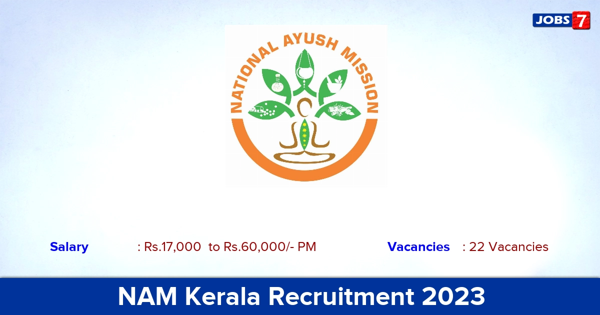 NAM Kerala Data Programmer Recruitment 2023, Salary 60,000/- Per Month! Apply Offline
