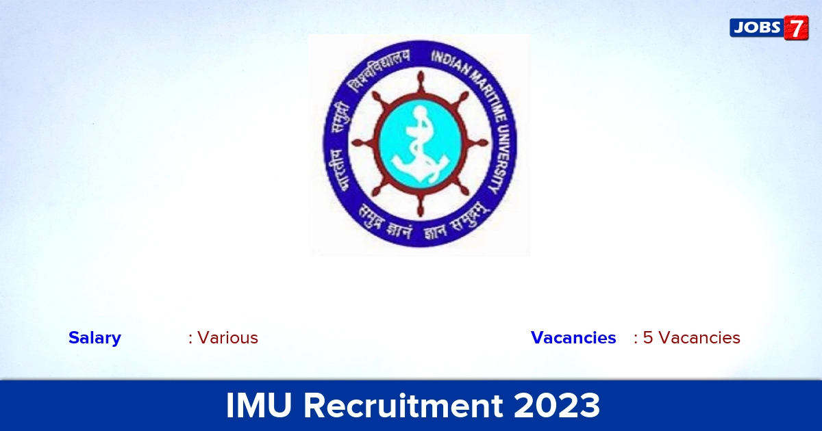 IMU Recruitment 2023 - Apply Online for Deputy Registrar, Faculty Jobs