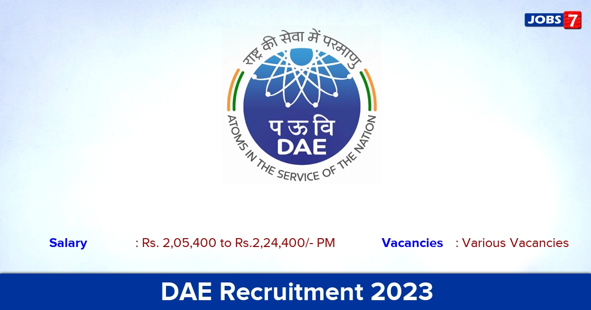 DAE Recruitment 2023 - Notification For Director Posts, Apply Offline!