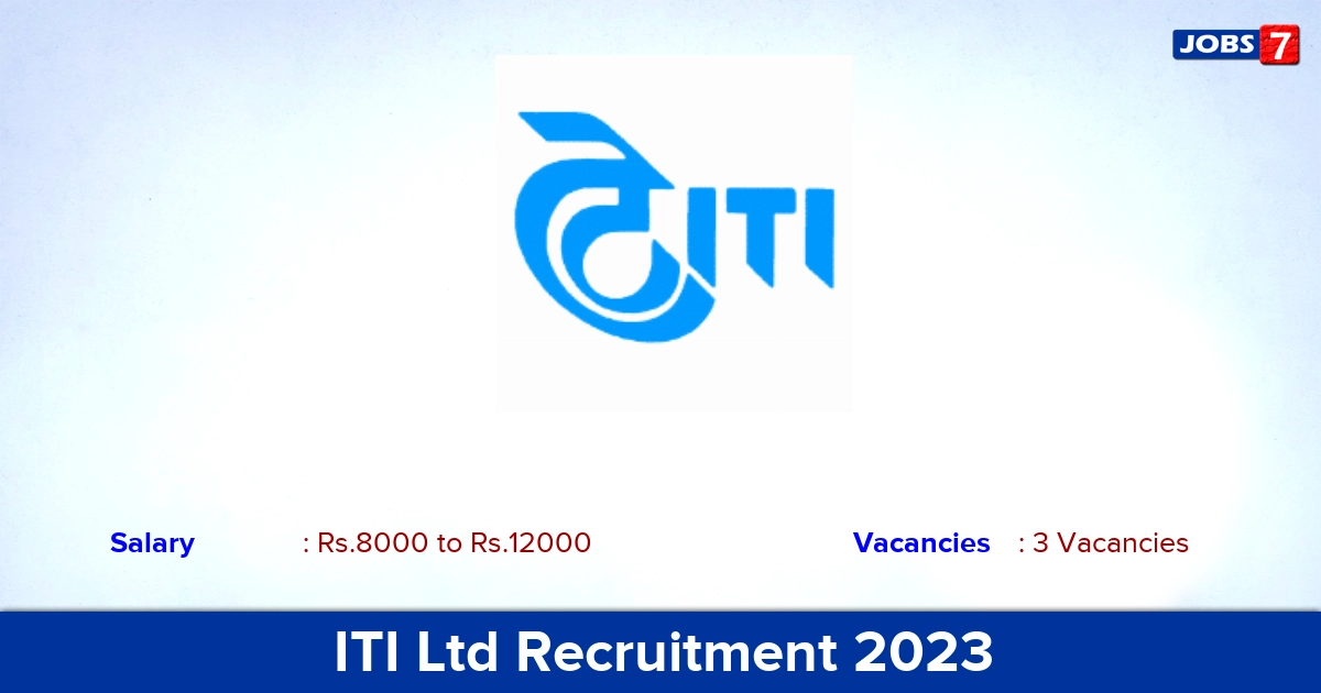 ITI Ltd Recruitment 2023 - Apply Online for Cost & Management Trainees Jobs