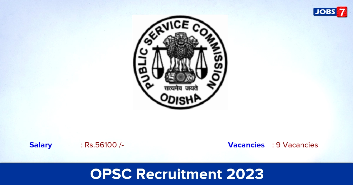 OPSC Recruitment 2023 - Apply Online for Assistant Director Jobs
