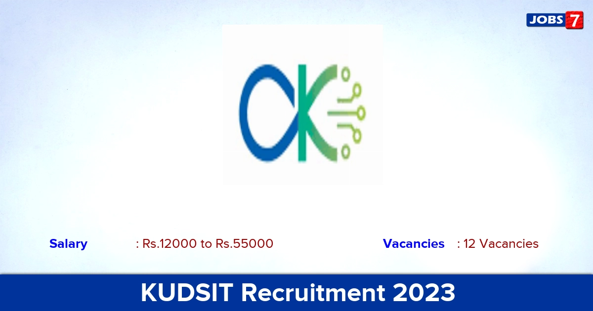 KUDSIT Recruitment 2022-2023 - Apply Online for 12 Research Associate, Technical Research Assistant Vacancies