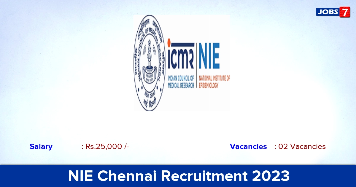 NIE Chennai Recruitment 2023 Walk-in Interview For Project Technician III Jobs! NIE Chennai Recruitment 2023 Walk-in Interview For Project Technician III Jobs!