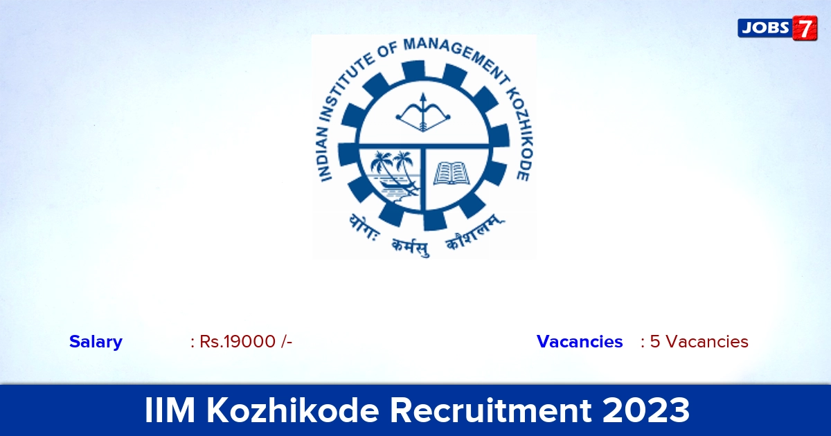 IIM Kozhikode Recruitment 2023 - Apply Online for Library & Information Associate Jobs