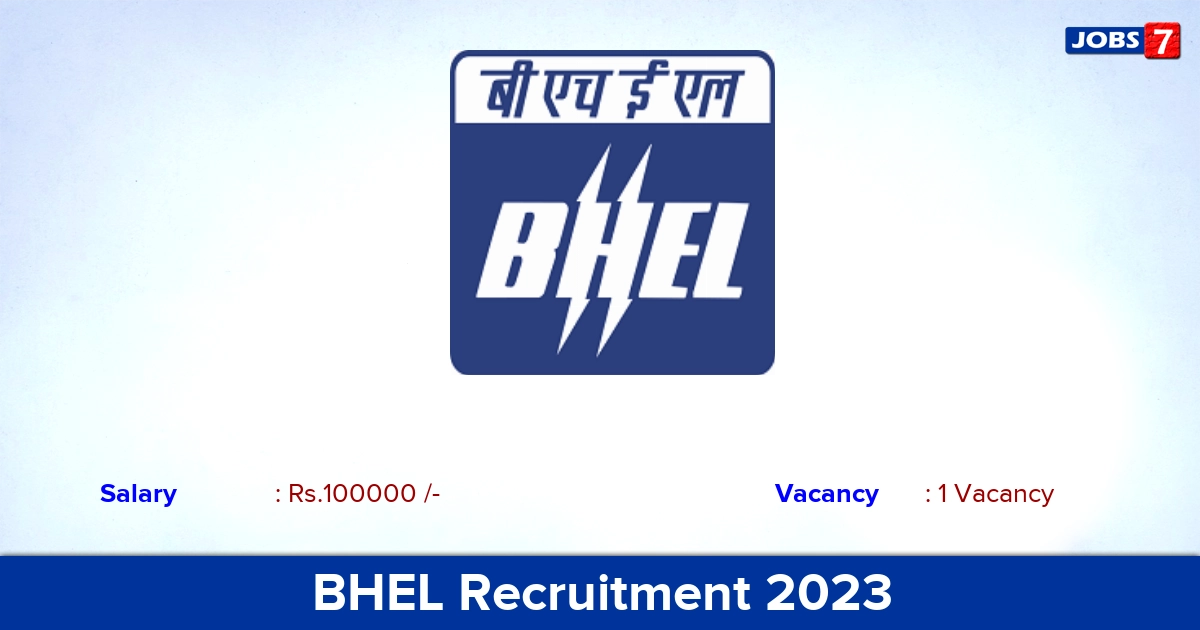 BHEL Recruitment 2023 - Apply Online for Lead Consultant Jobs BHEL Recruitment 2023 - Apply Online for Lead Consultant Jobs